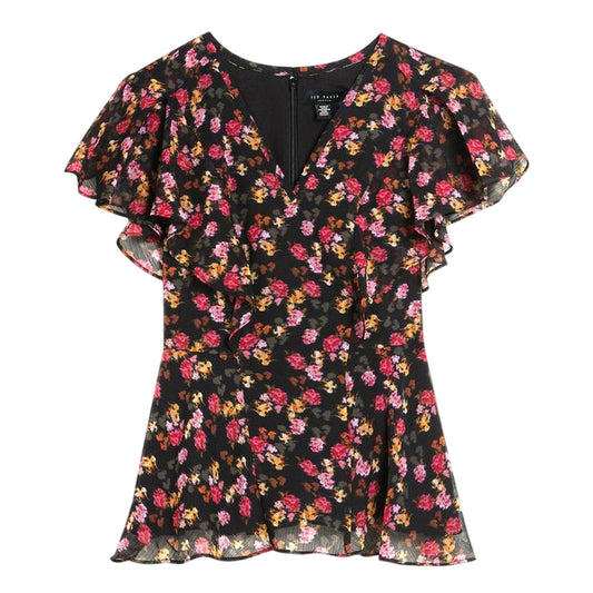 Black - Front - Ted Baker Womens-Ladies Riivia Floral Blouse