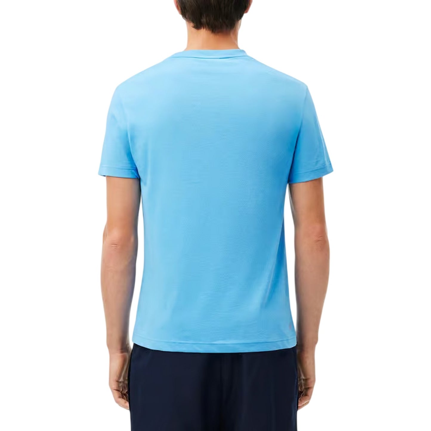 Blue - Back - Lacoste Mens Crocodile Print Cotton Regular T-Shirt