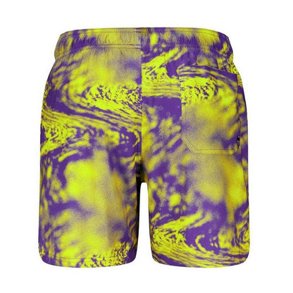 Violet Purple - Back - Puma Boys Printed Quick Dry Swim Shorts