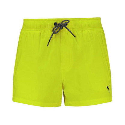 Yellow - Front - Puma Mens Logo Swim Shorts