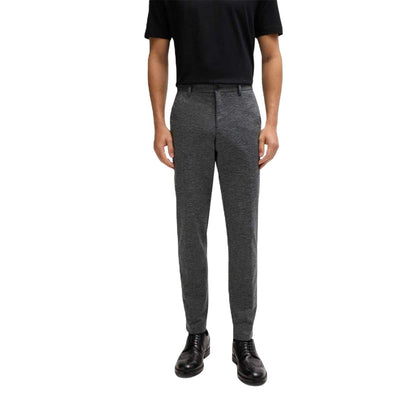 Dark Grey - Side - Boss Mens Genius Heathered Slim Chinos