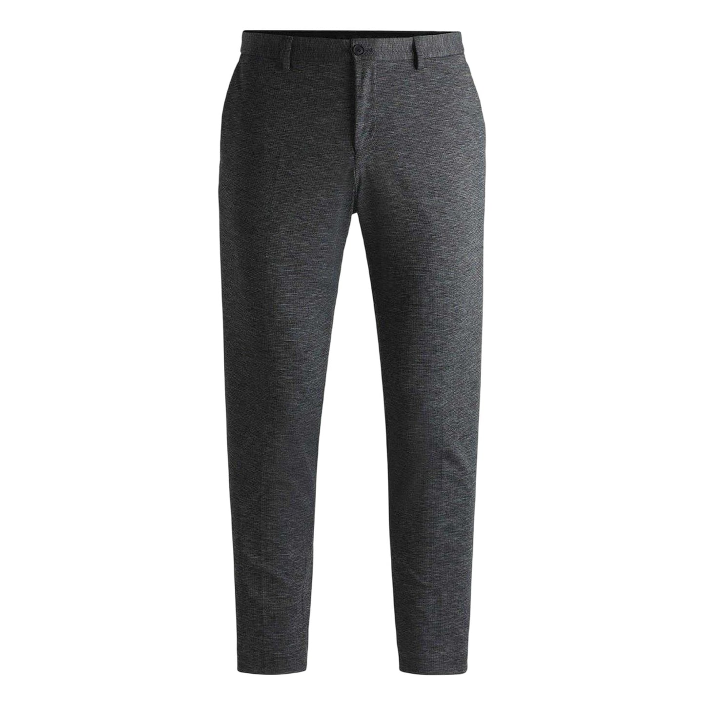 Dark Grey - Front - Boss Mens Genius Heathered Slim Chinos
