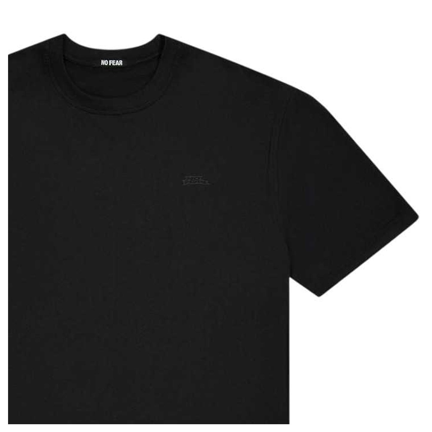 Black - Side - No Fear Mens Logo Cotton T-Shirt