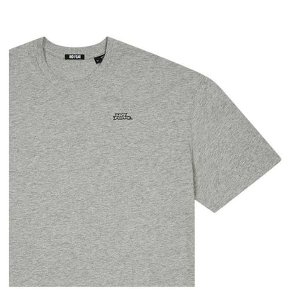 Grey - Side - No Fear Mens Logo Cotton T-Shirt