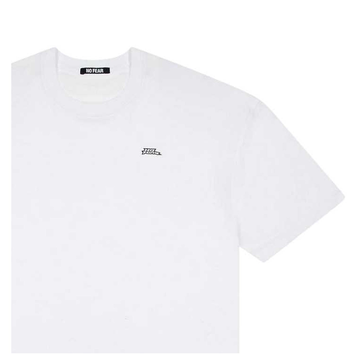 White - Side - No Fear Mens Logo Cotton T-Shirt