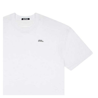 White - Side - No Fear Mens Logo Cotton T-Shirt