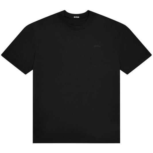 Black - Front - No Fear Mens Logo Cotton T-Shirt