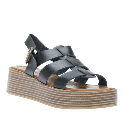 Black - Front - Blowfish Womens-Ladies Malibu London-B Platform Sandals