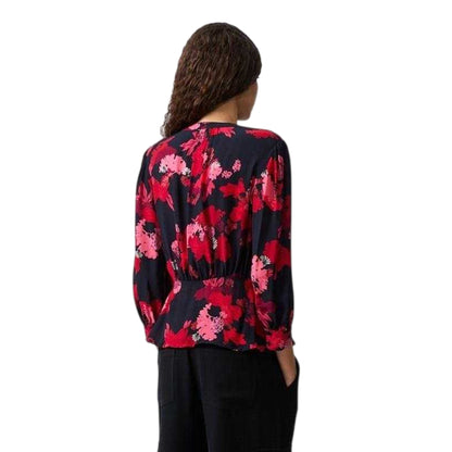 Blackout-Multicoloured - Back - French Connection Womens-Ladies Chiara V Neck Regular Blouse