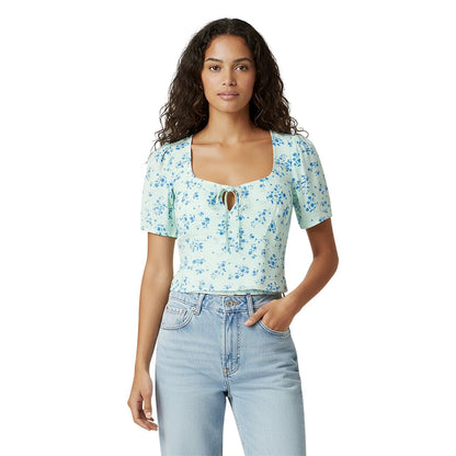 Seaglass - Side - Jack Wills Womens-Ladies Keyhole Regular Short-Sleeved Blouse
