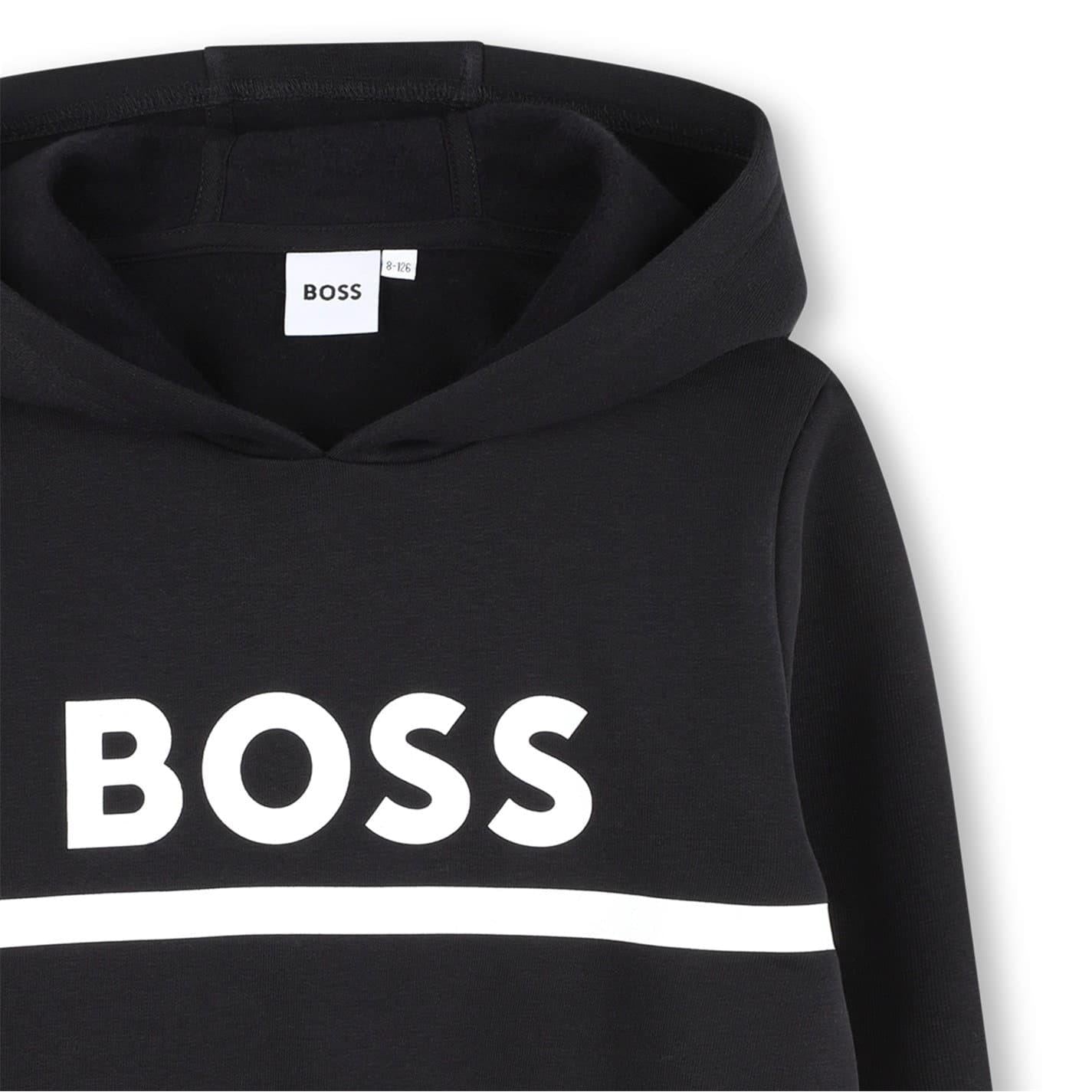 Black - Side - Boss Childrens-Kids Line Hoodie
