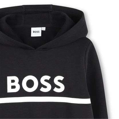 Black - Side - Boss Childrens-Kids Line Hoodie