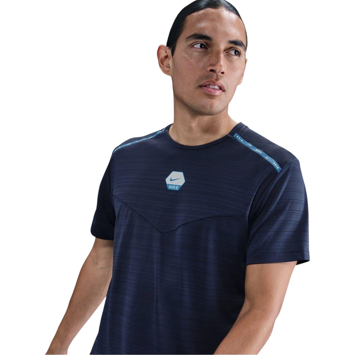 Midnight Navy - Side - Nike Mens City Side Running T-Shirt
