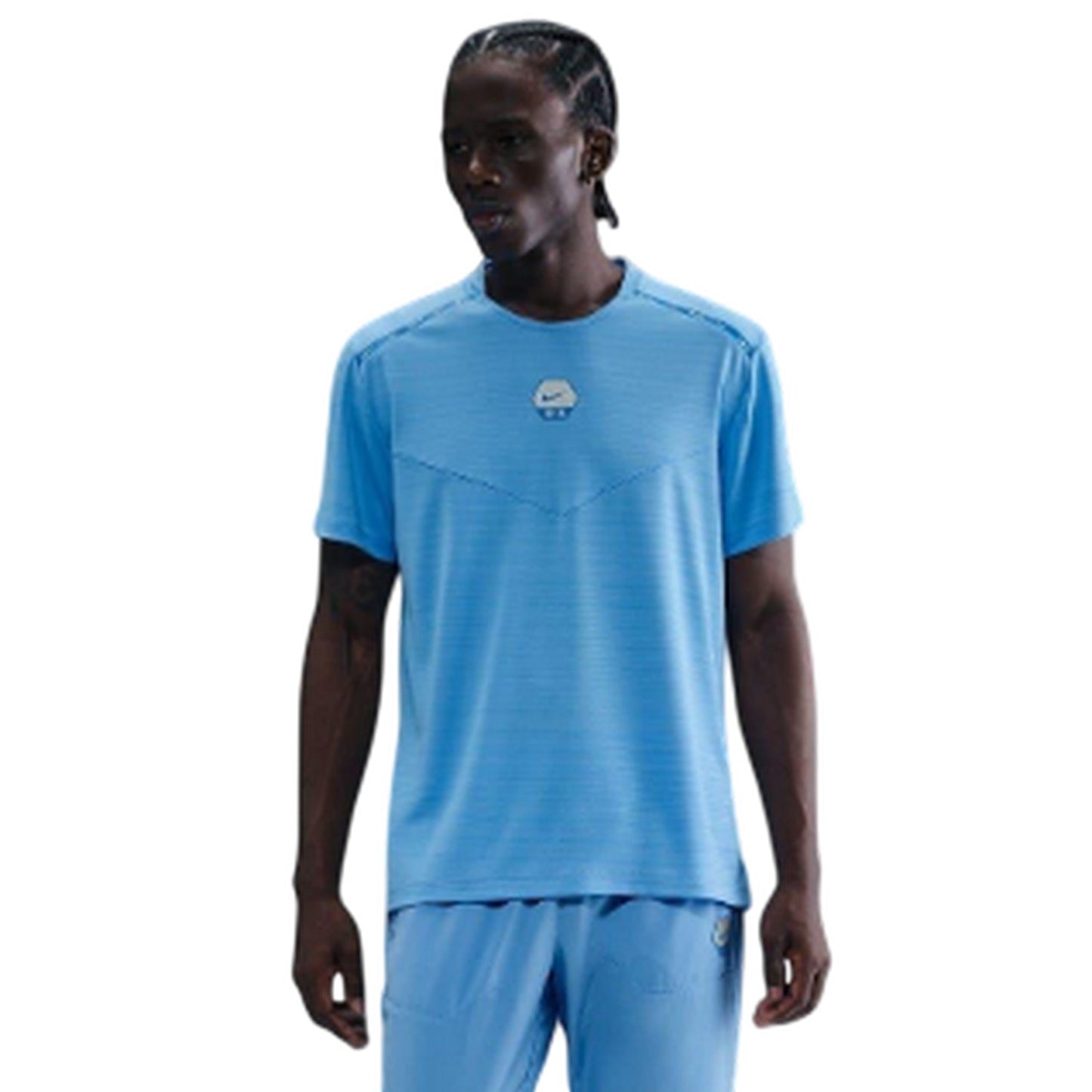 University Blue - Front - Nike Mens City Side Running T-Shirt