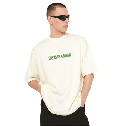 White - Side - LY Unisex Adult Oversized T-Shirt