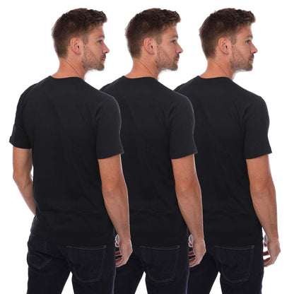 Black - Back - DKNY Mens Giants Lounge T-Shirt (Pack of 3)