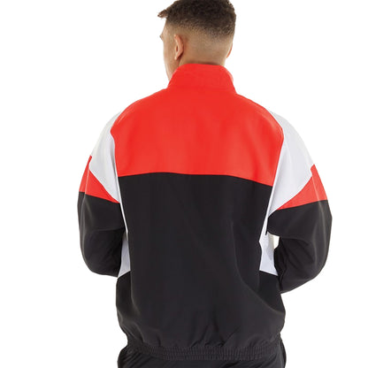 Black-White-Red - Back - Adidas Mens Colourblock Track Top