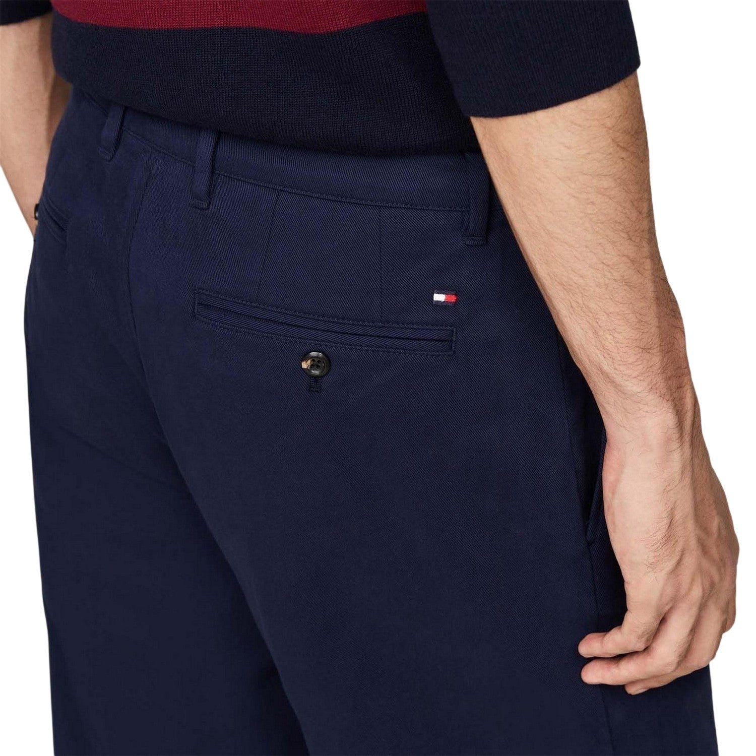 Blue - Side - Tommy Hilfiger Mens Tapered Chinos