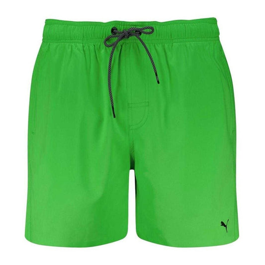 Green - Front - Puma Mens Logo Swim Shorts