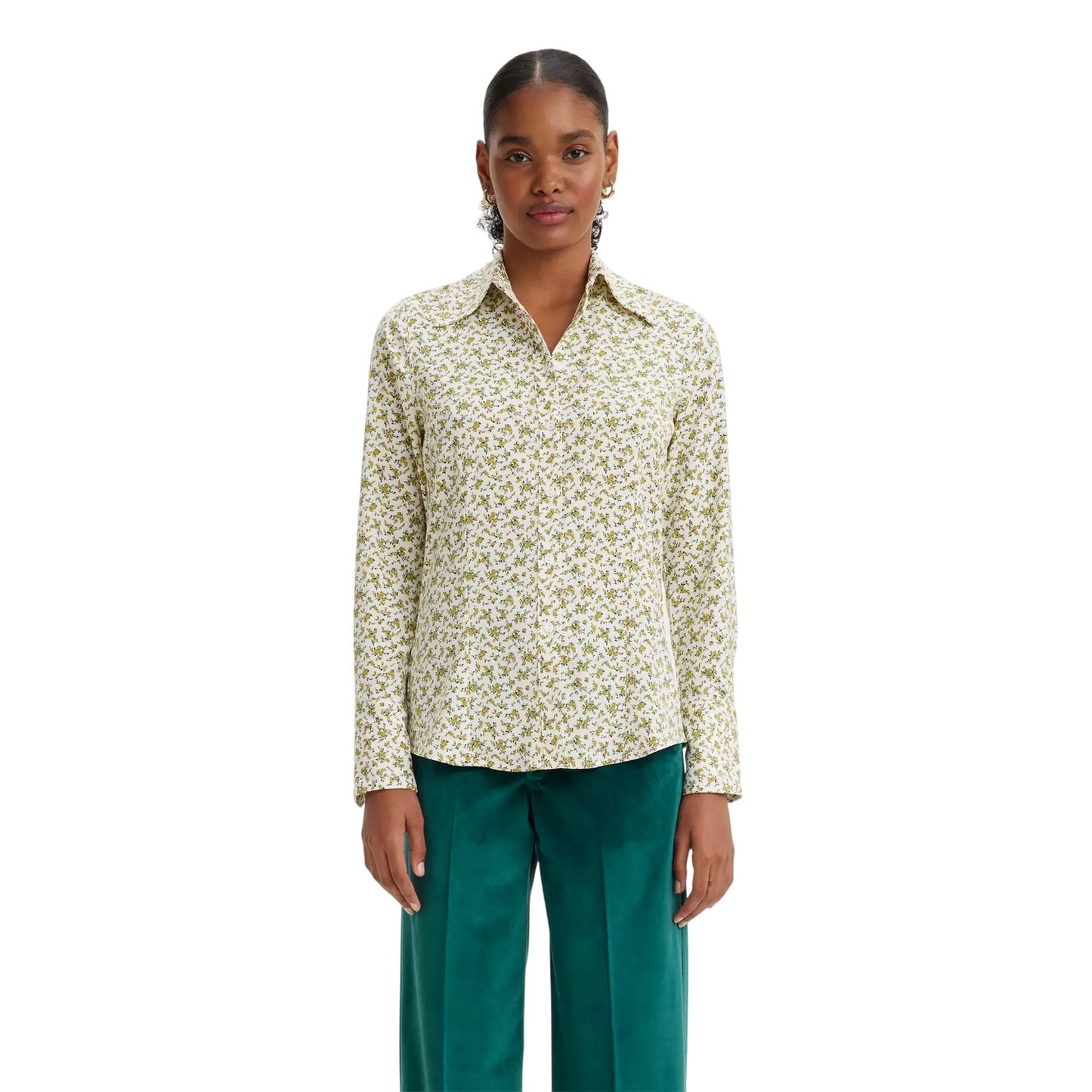 Moss Green - Front - Levis Womens-Ladies Elodie Regular Blouse