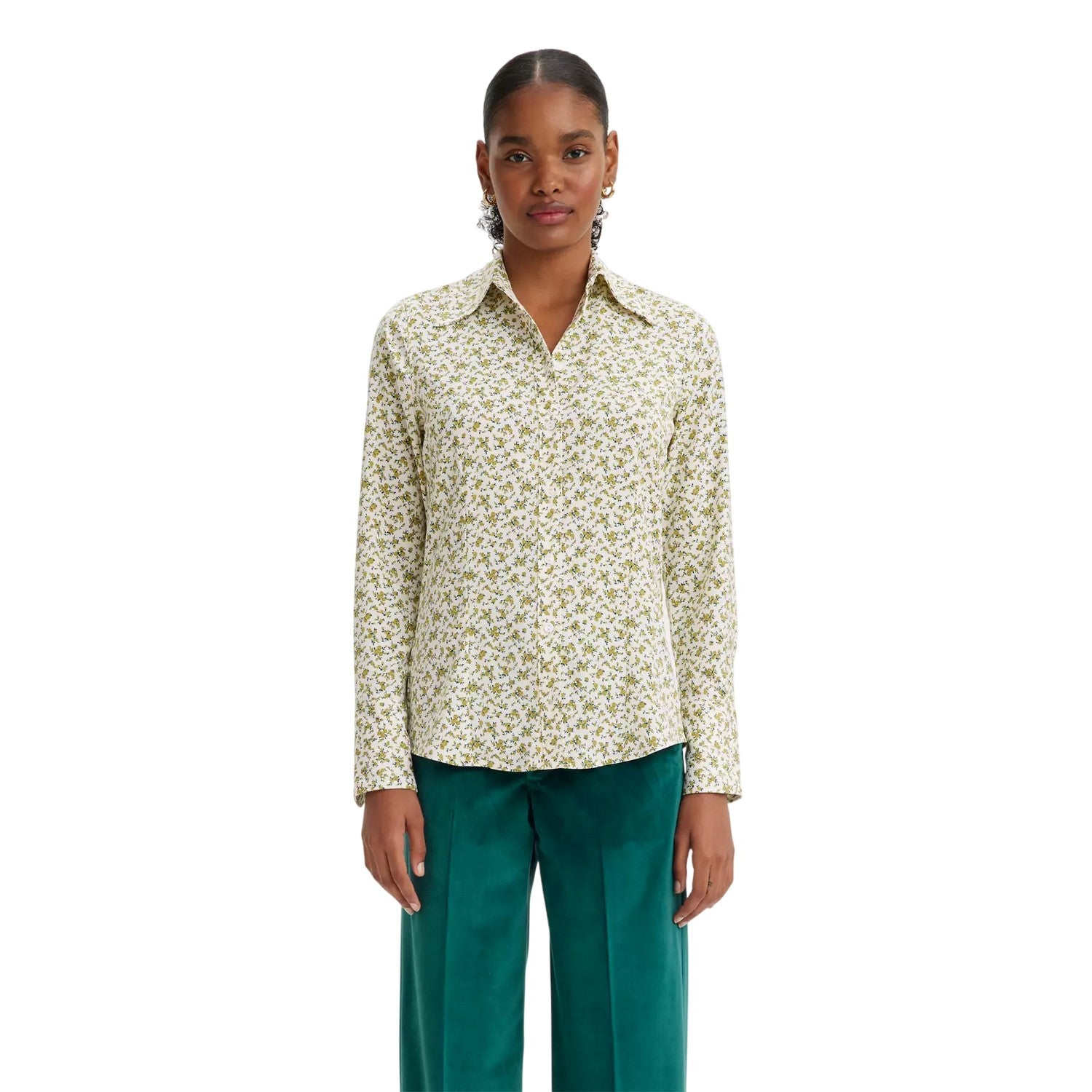 Moss Green - Front - Levis Womens-Ladies Elodie Regular Blouse