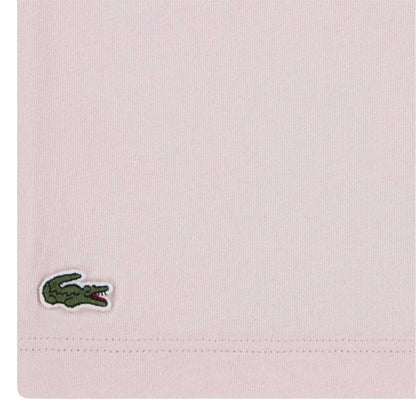White - Side - Lacoste Childrens-Kids Paris Logo Regular T-Shirt