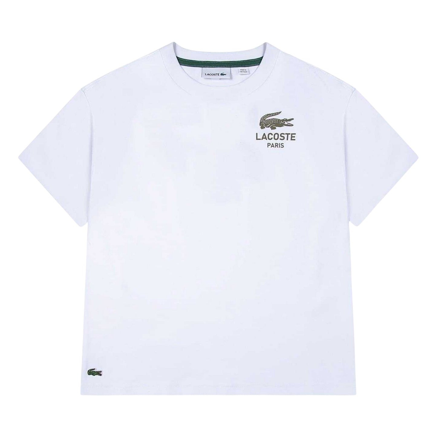 Pink - Front - Lacoste Childrens-Kids Paris Logo Regular T-Shirt