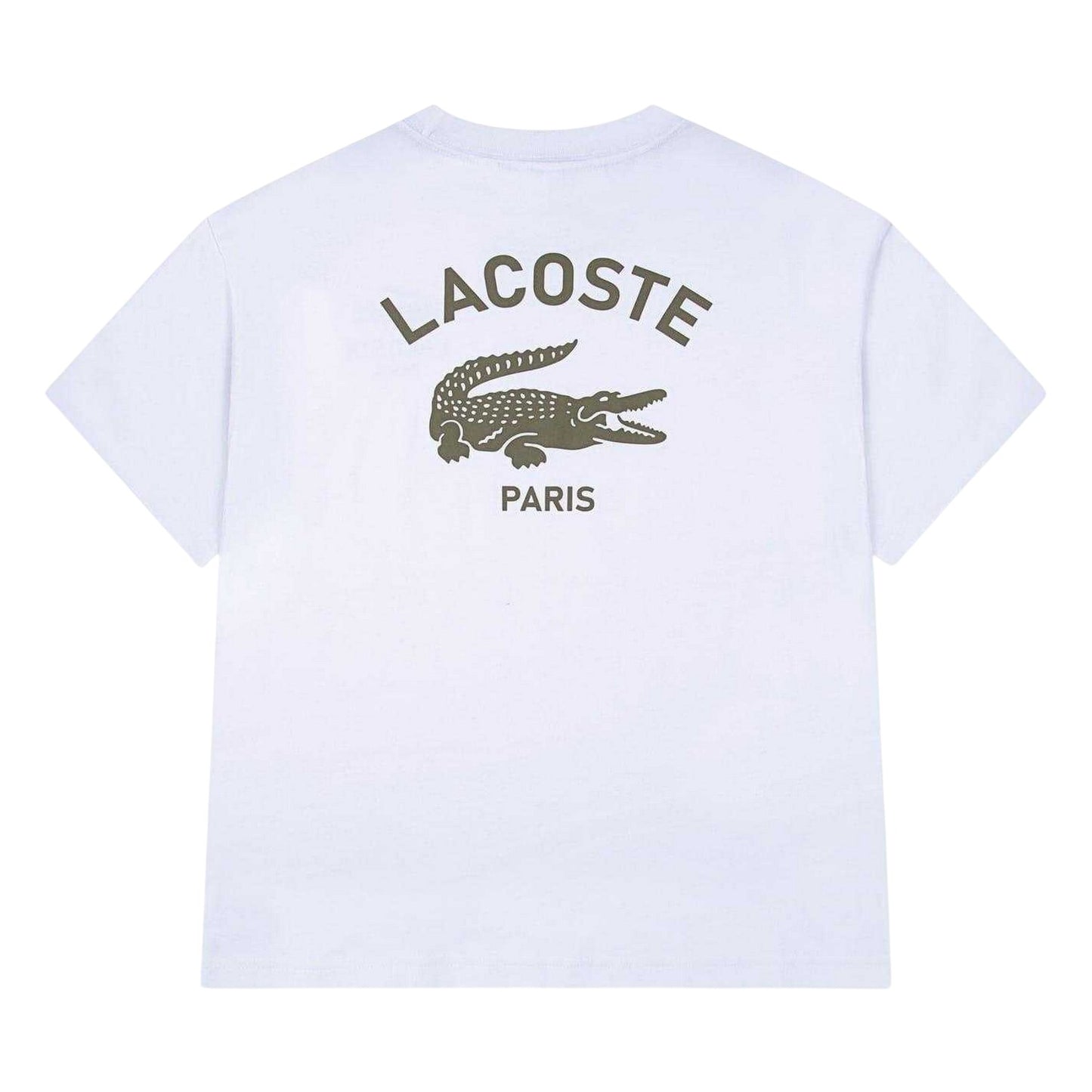 Pink - Back - Lacoste Childrens-Kids Paris Logo Regular T-Shirt