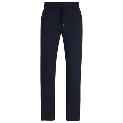 Dark Blue - Front - Boss Mens Genius Chinos