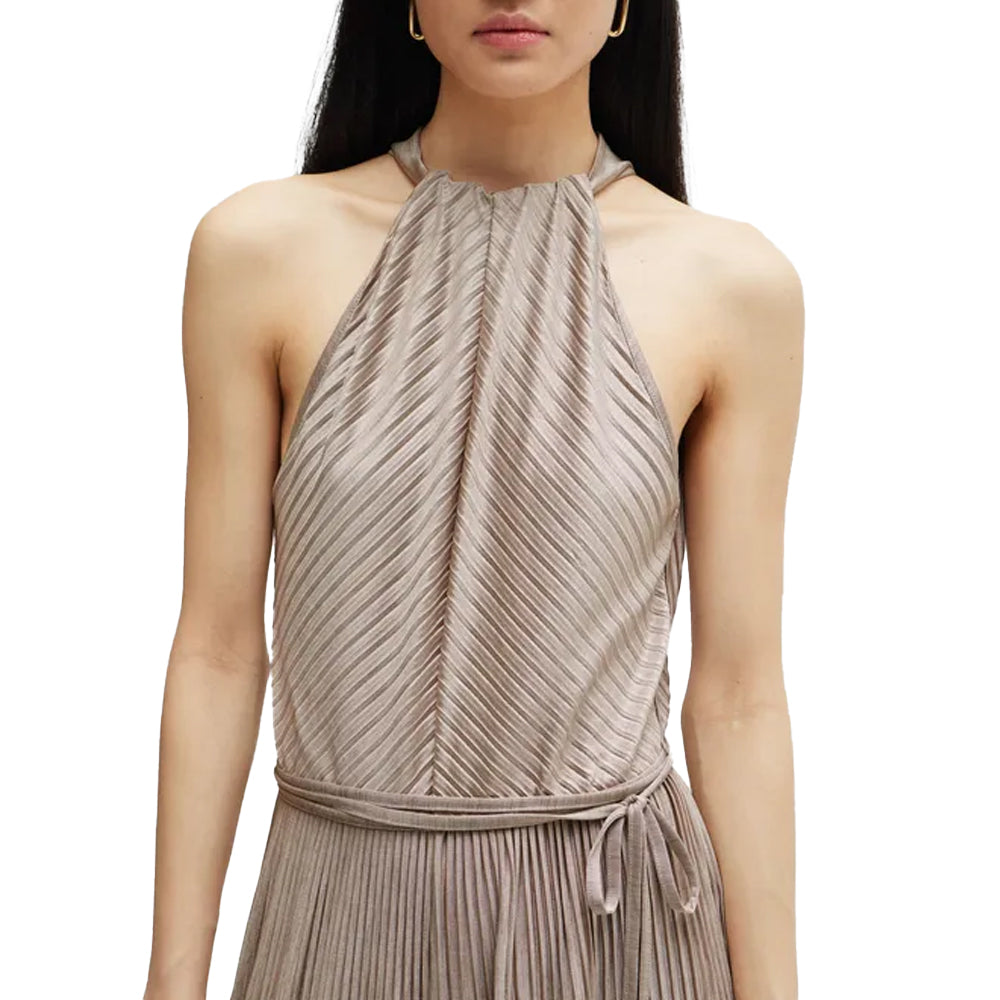 Beige - Lifestyle - Hugo Boss Womens-Ladies Exuma Sleeveless Jumpsuit
