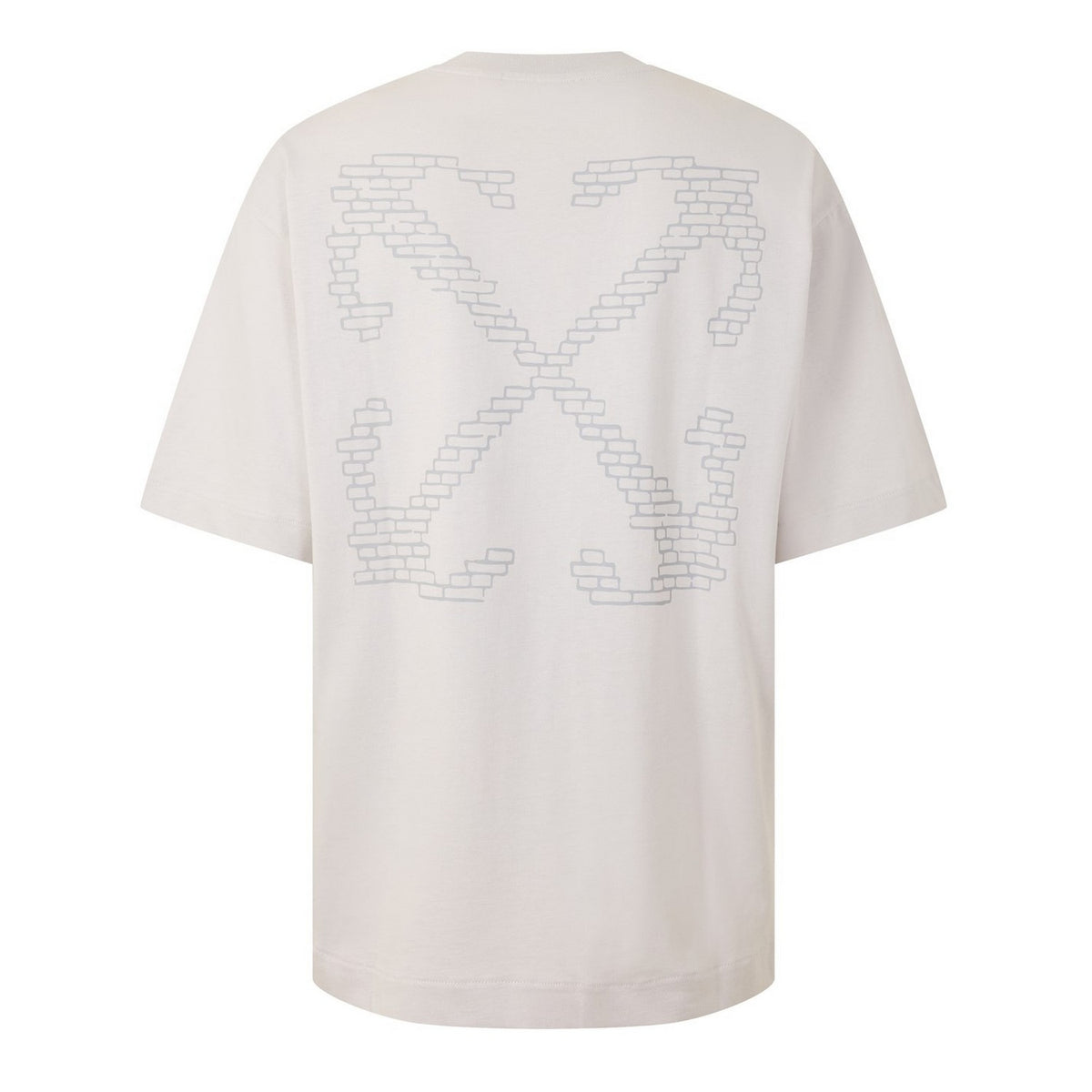 Light Stone - Back - Off White Mens Brics Cotton Regular T-Shirt