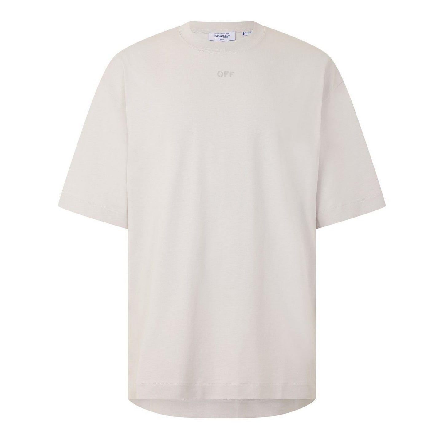 Light Stone - Front - Off White Mens Brics Cotton Regular T-Shirt