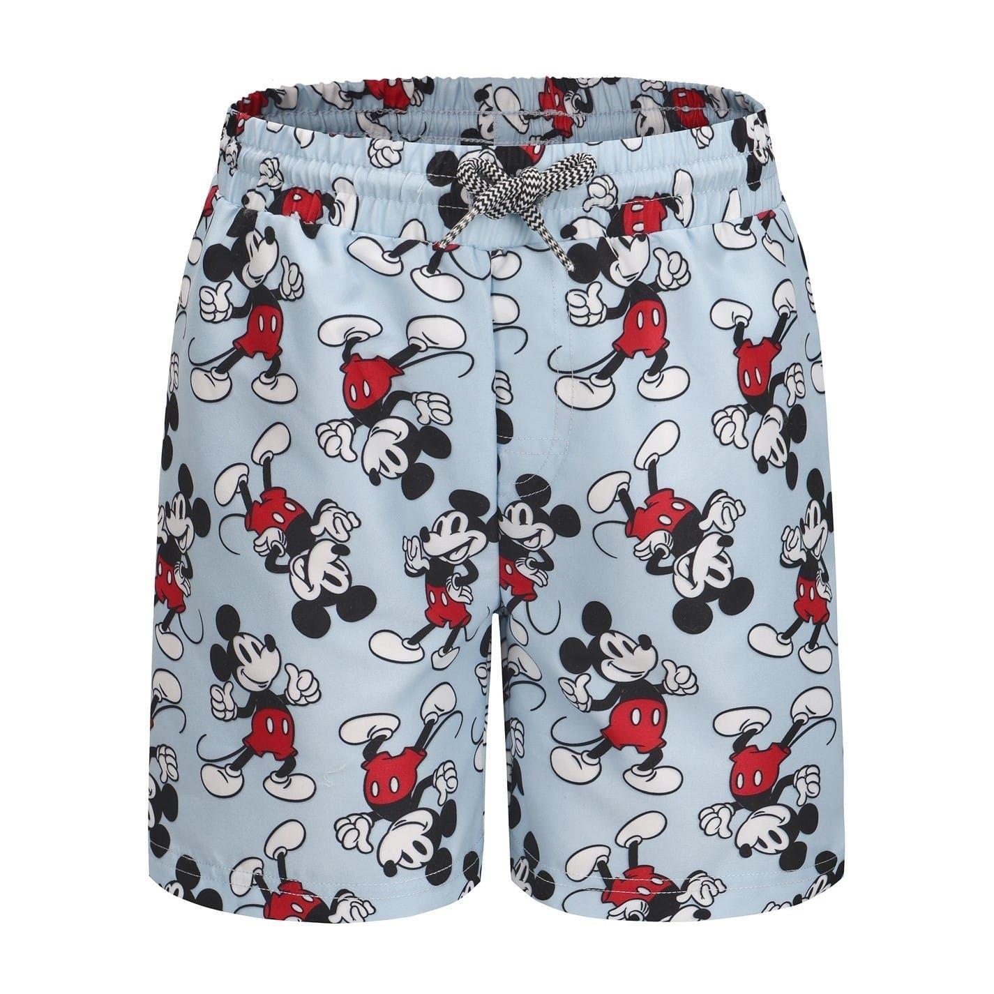 Grey - Front - Mickey Mouse Childrens-Kids Swim Shorts