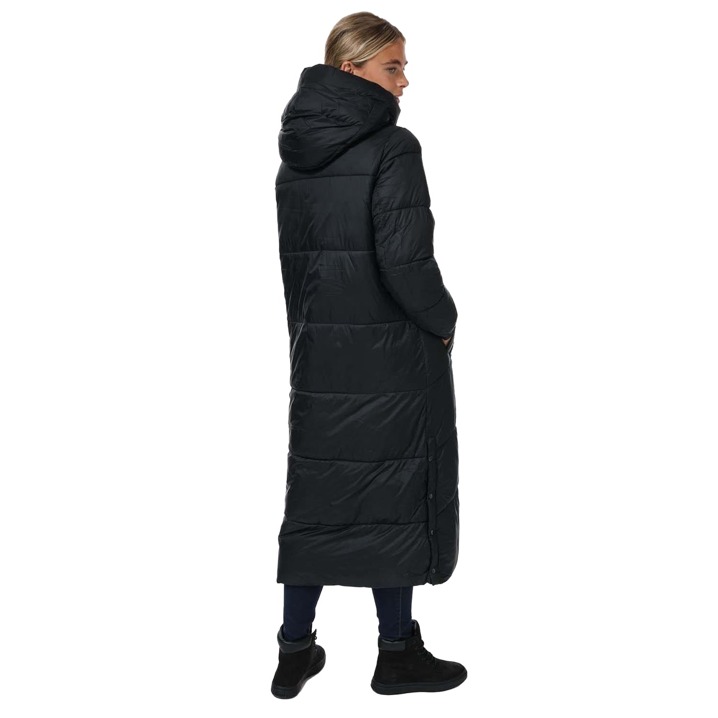 Black - Back - Vero Moda Womens-Ladies Uppsala Long Padded Jacket