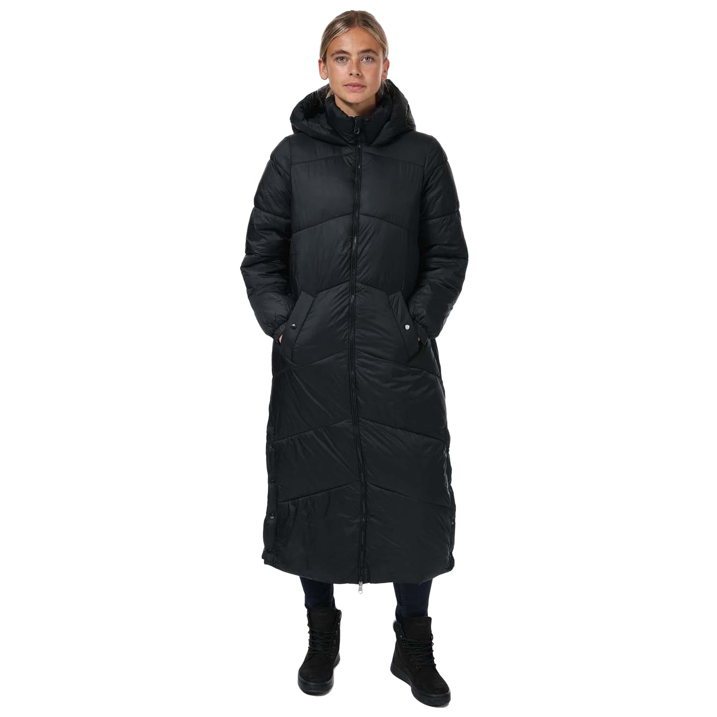 Black - Front - Vero Moda Womens-Ladies Uppsala Long Padded Jacket