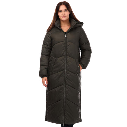 Olive - Front - Vero Moda Womens-Ladies Uppsala Long Padded Jacket