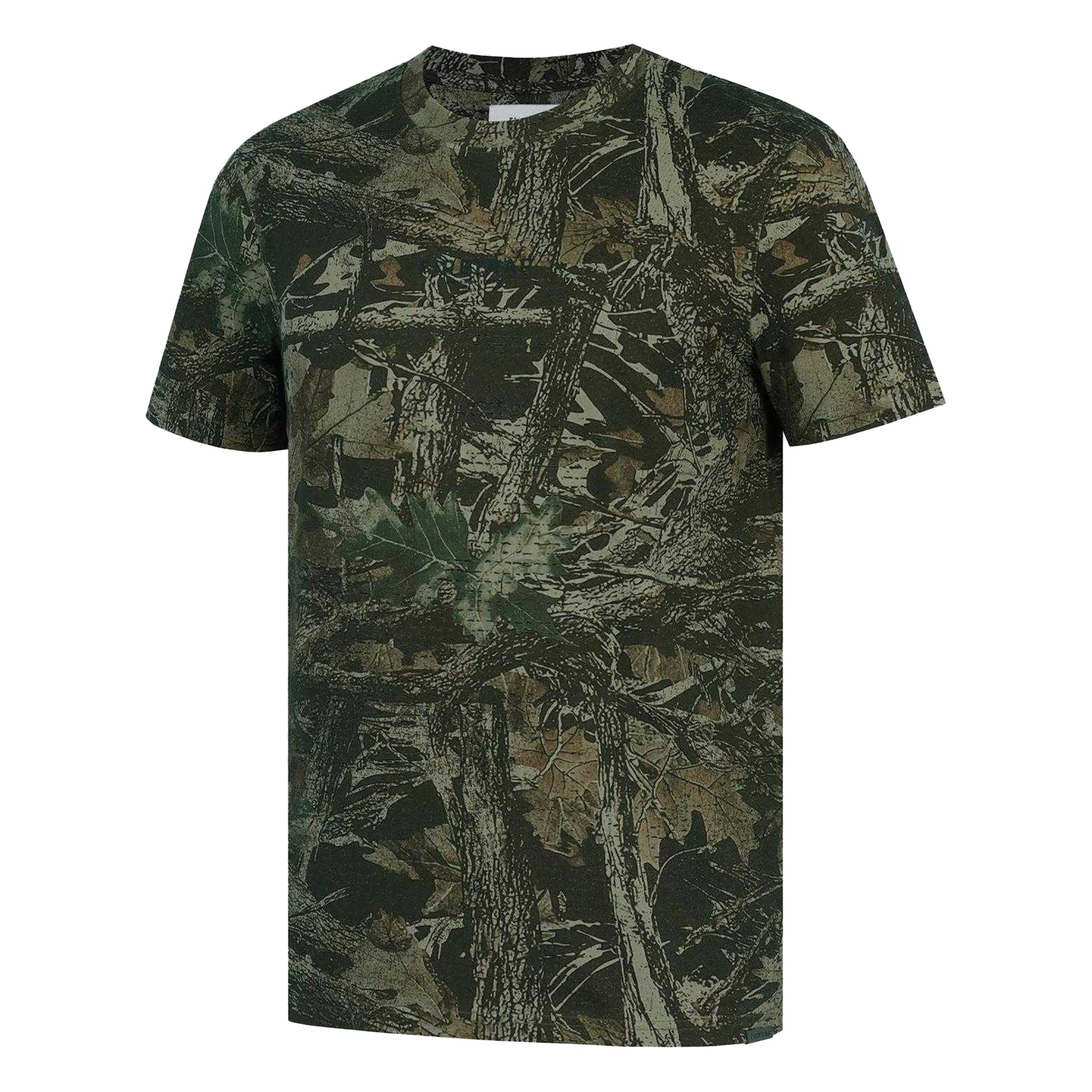 Wood Camo - Side - Firetrap Mens Cotton Short-Sleeved T-Shirt