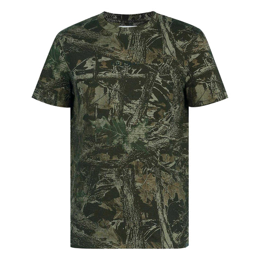 Wood Camo - Front - Firetrap Mens Cotton Short-Sleeved T-Shirt