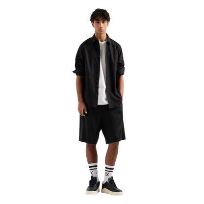Black - Lifestyle - Armani Exchange Mens Regular Long-Sleeved Shirt