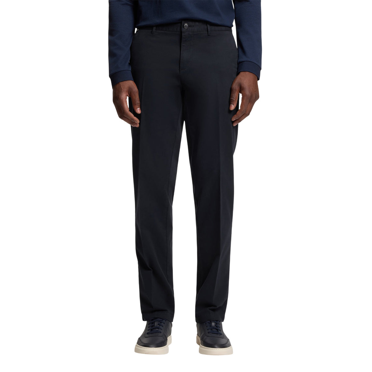 Dark Blue - Side - Boss Mens Crigan 3 Chinos