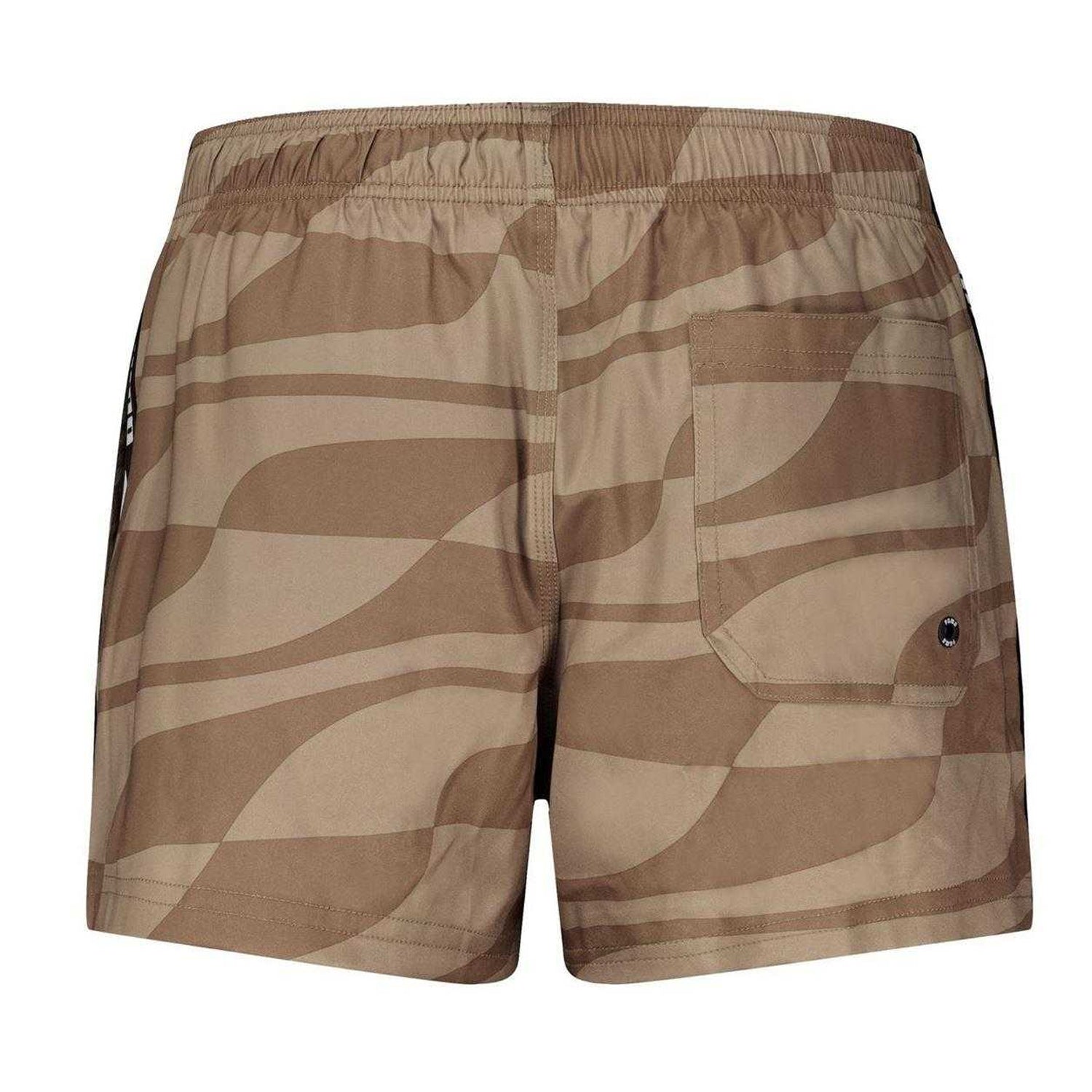 Beige - Back - Puma Mens Camo Swim Shorts