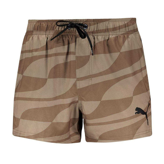 Beige - Front - Puma Mens Camo Swim Shorts