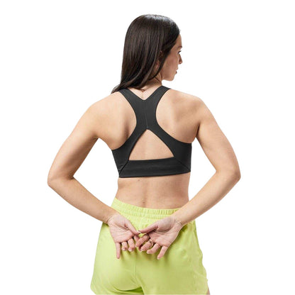 Charcoal - Back - USA Pro Womens-Ladies Cropped Snug Fit Sports Bra