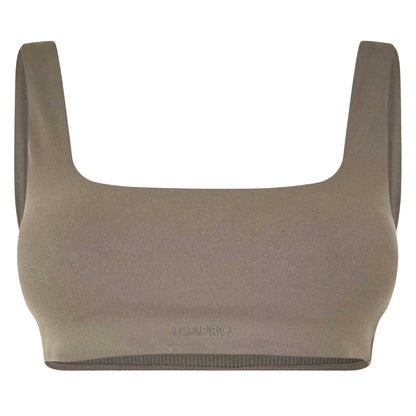 Ash - Front - USA Pro Womens-Ladies Square Neck Sports Bra