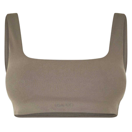 Ash - Front - USA Pro Womens-Ladies Square Neck Sports Bra