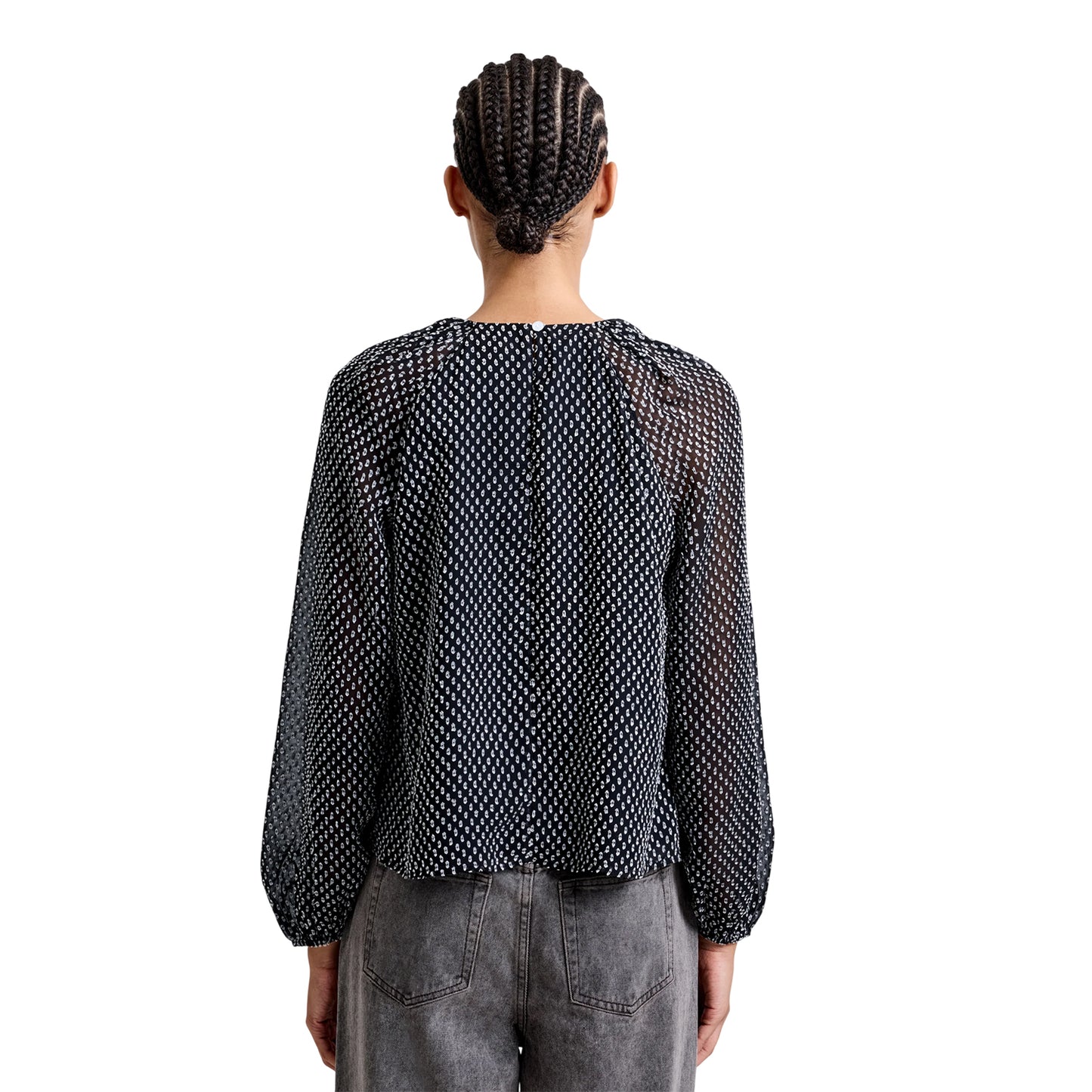 Black - Back - French Connection Womens-Ladies Stacey Blouse