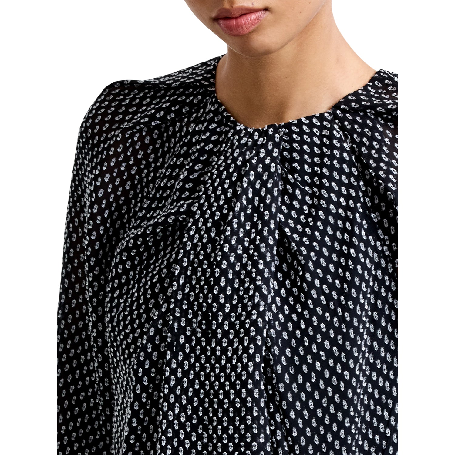 Black - Side - French Connection Womens-Ladies Stacey Blouse