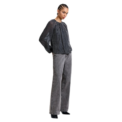Black - Pack Shot - French Connection Womens-Ladies Stacey Blouse