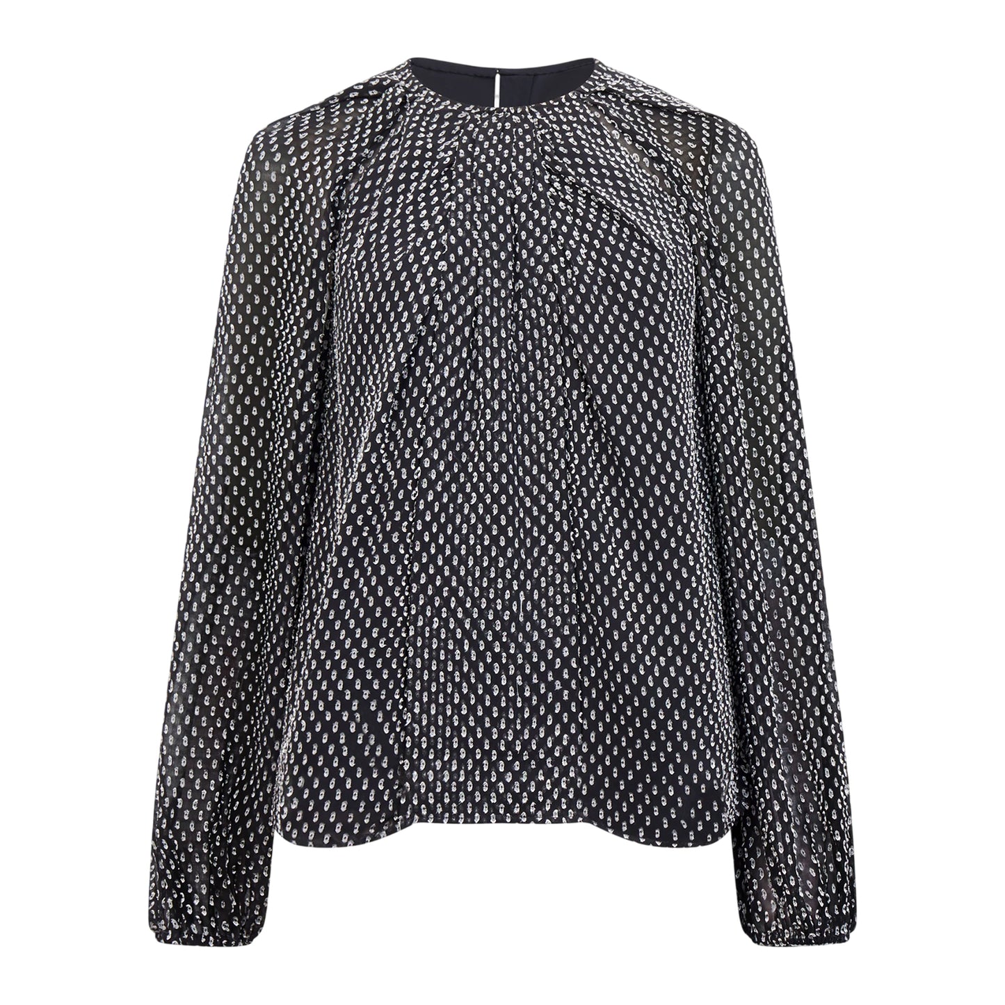 Black - Front - French Connection Womens-Ladies Stacey Blouse