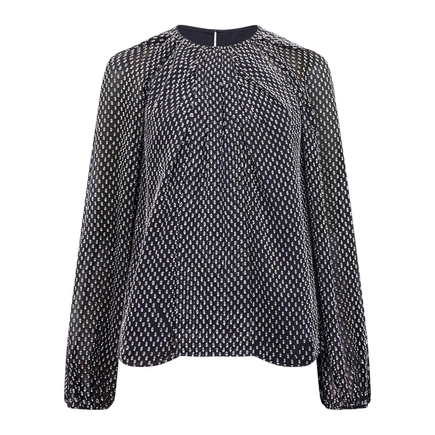 Black - Front - French Connection Womens-Ladies Stacey Blouse